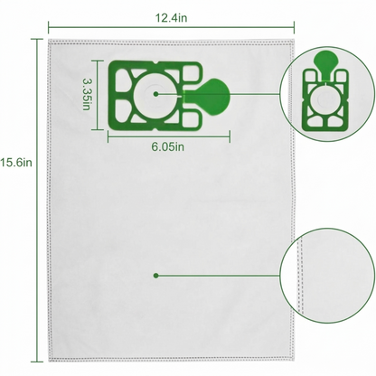 Vacuum Dust Bags for Henry Hoover, Hetty & Numatic - Pack of 10